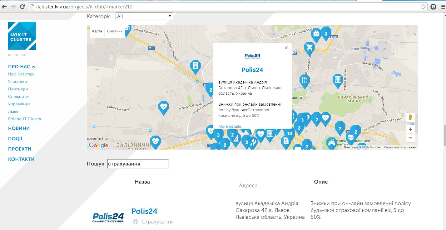 Сервіс онлайн-страхування Поліс24 став партнером Lviv IT-cluster